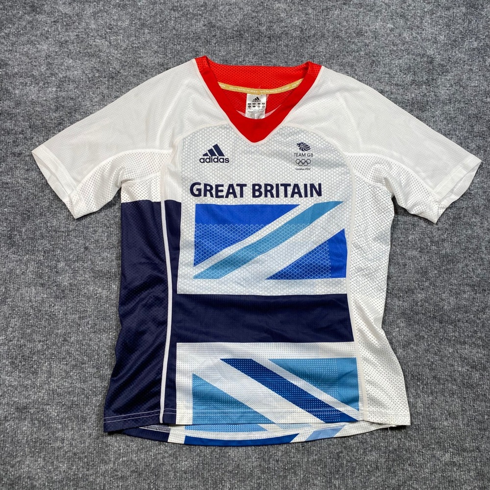 Adidas Mens Team GB London 2012 Olympics‎ Union Jack Jersey White Blue W63331 S